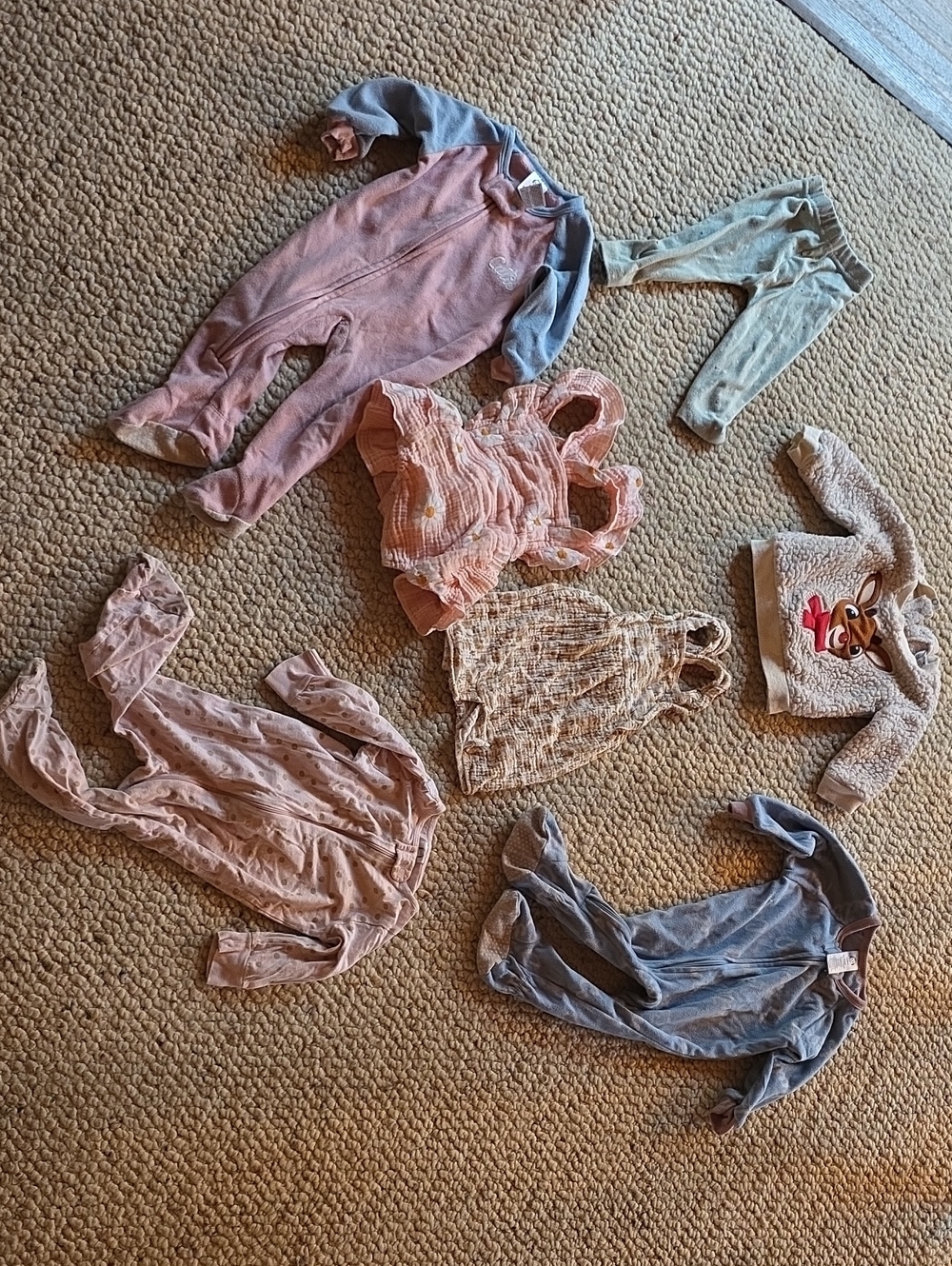 Mixed Baby Clothing Bundle in Pink, Blue, Beige